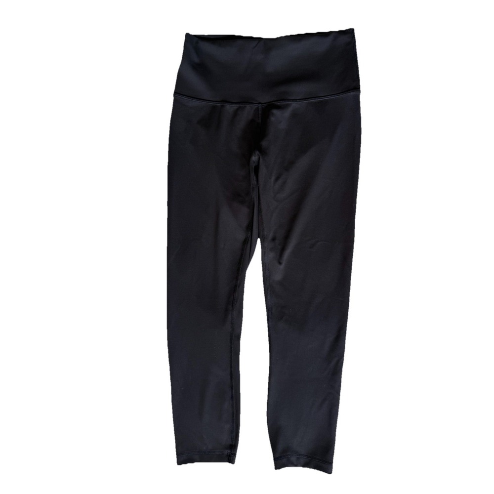Lululemon Wunder Train HR Crop 23" Leggings Black Everlux Womens Size 6 LW6BNFS